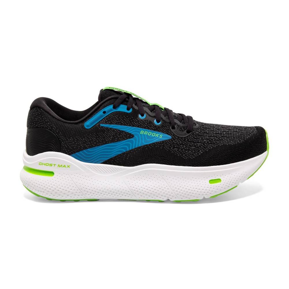 NEW BROOKS men's ghost max running shoes in black - Picture 2 of 4